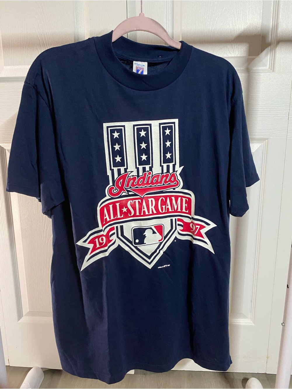 Vintage Cleveland Indians 1997 All-Star Game Navy Graphic Tee NWT
